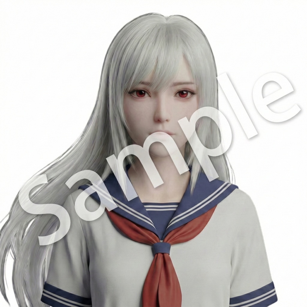 【3Dセミリアル】銀髪&黒髪クール立ち絵『セラ&柚音』セット【SDキャラ同梱/ファンタジー/現代】