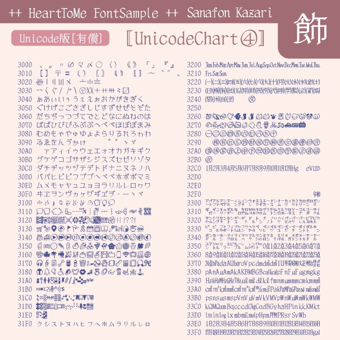 さなフォン飾(レトロな手書き和文フォント) 無償/有償