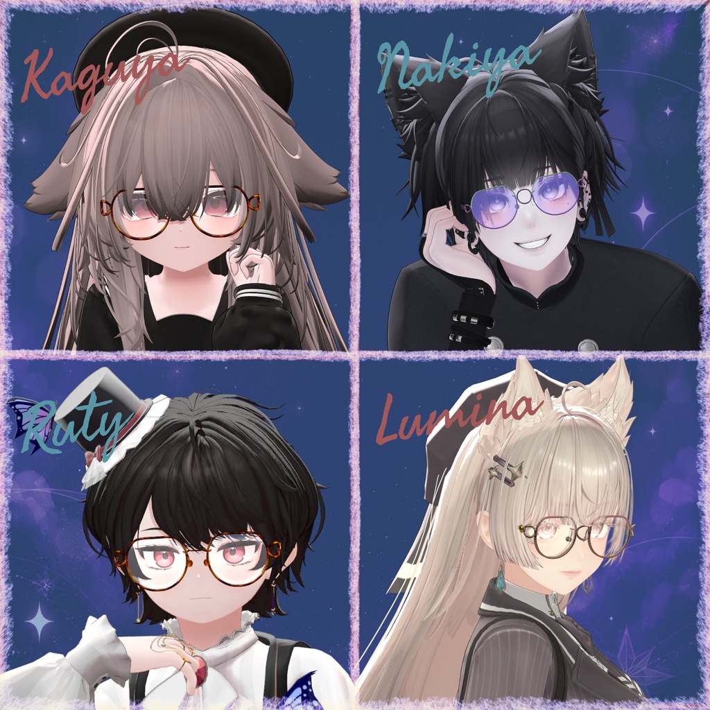 ~9/3セール Ruty対応追加!ModernPantoメガネ 8アバター対応(対応アバター追加!)