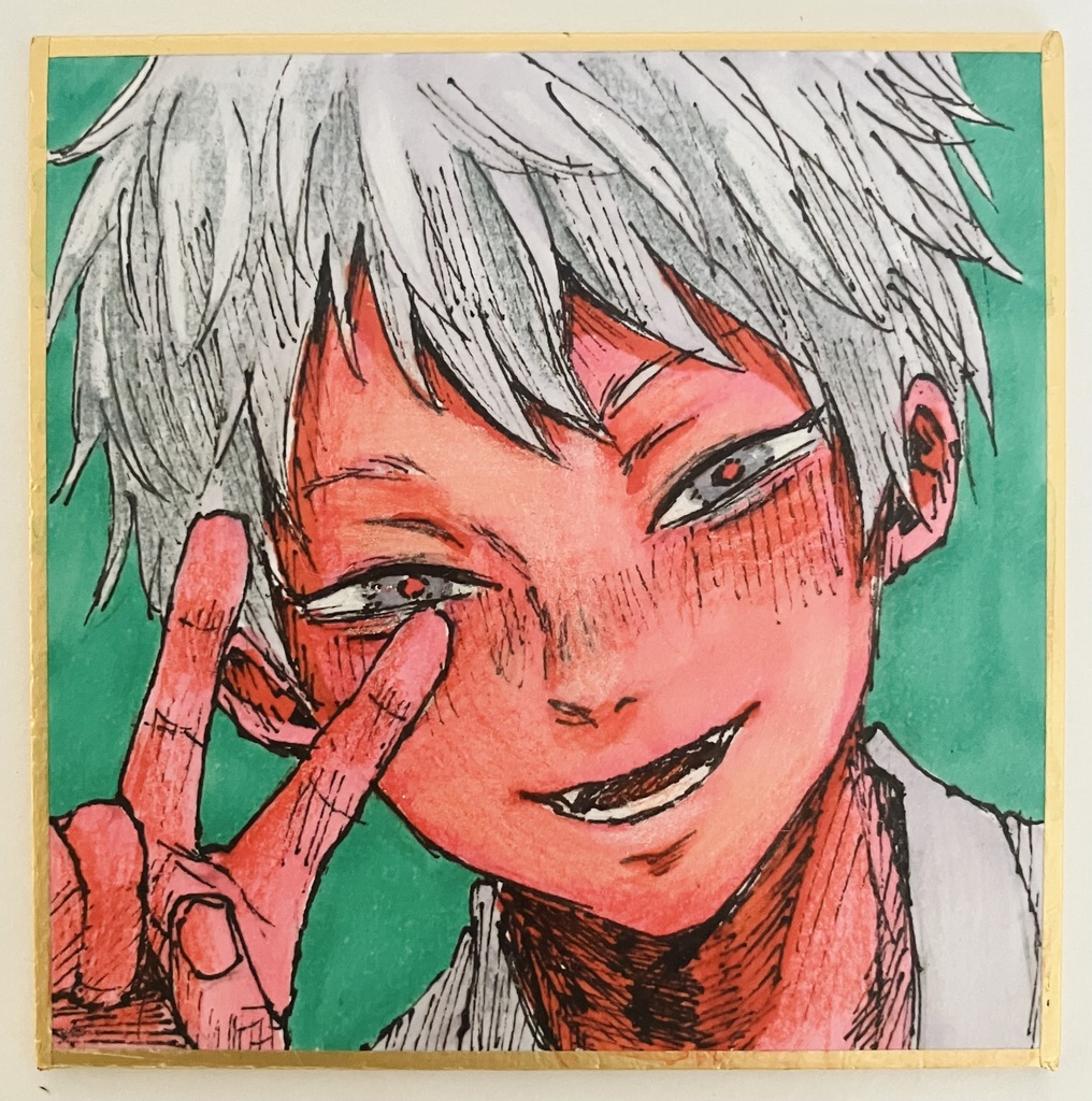 【️一点物】豆色紙 手描きイラスト 光が死んだ夏 ヒカル