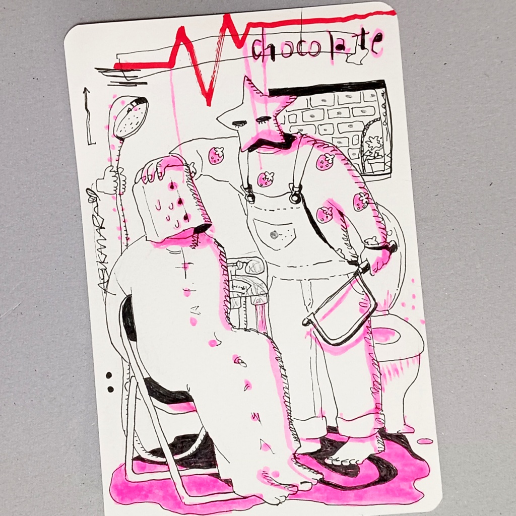 ドローイング原画(ポストカードサイズ)