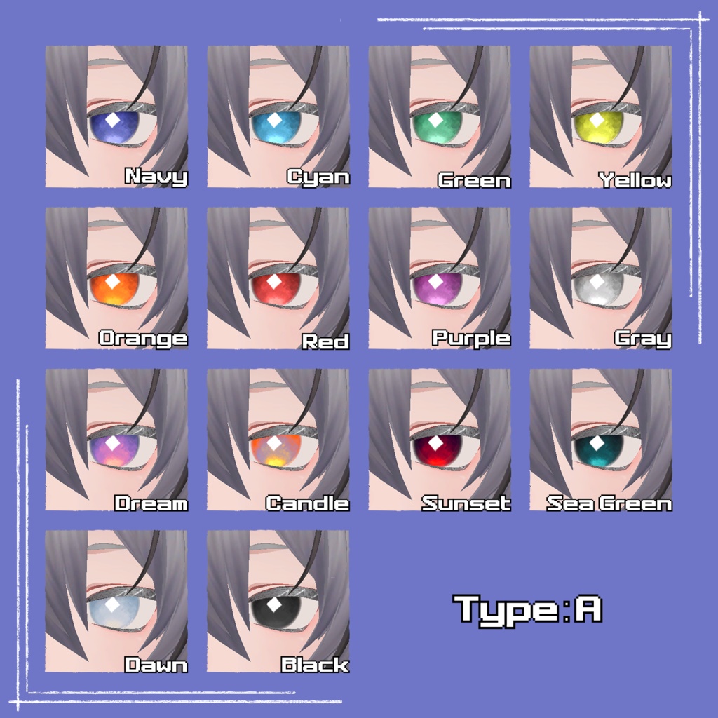 【くうた -Kuuta- 対応】『よぞら』(Eye&Eyelash texture)