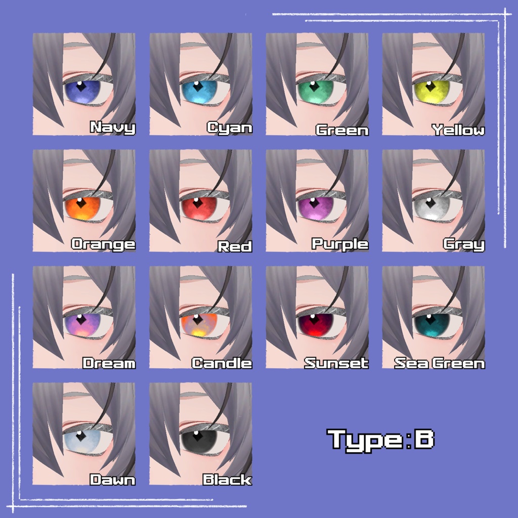 【くうた -Kuuta- 対応】『よぞら』(Eye&Eyelash texture)