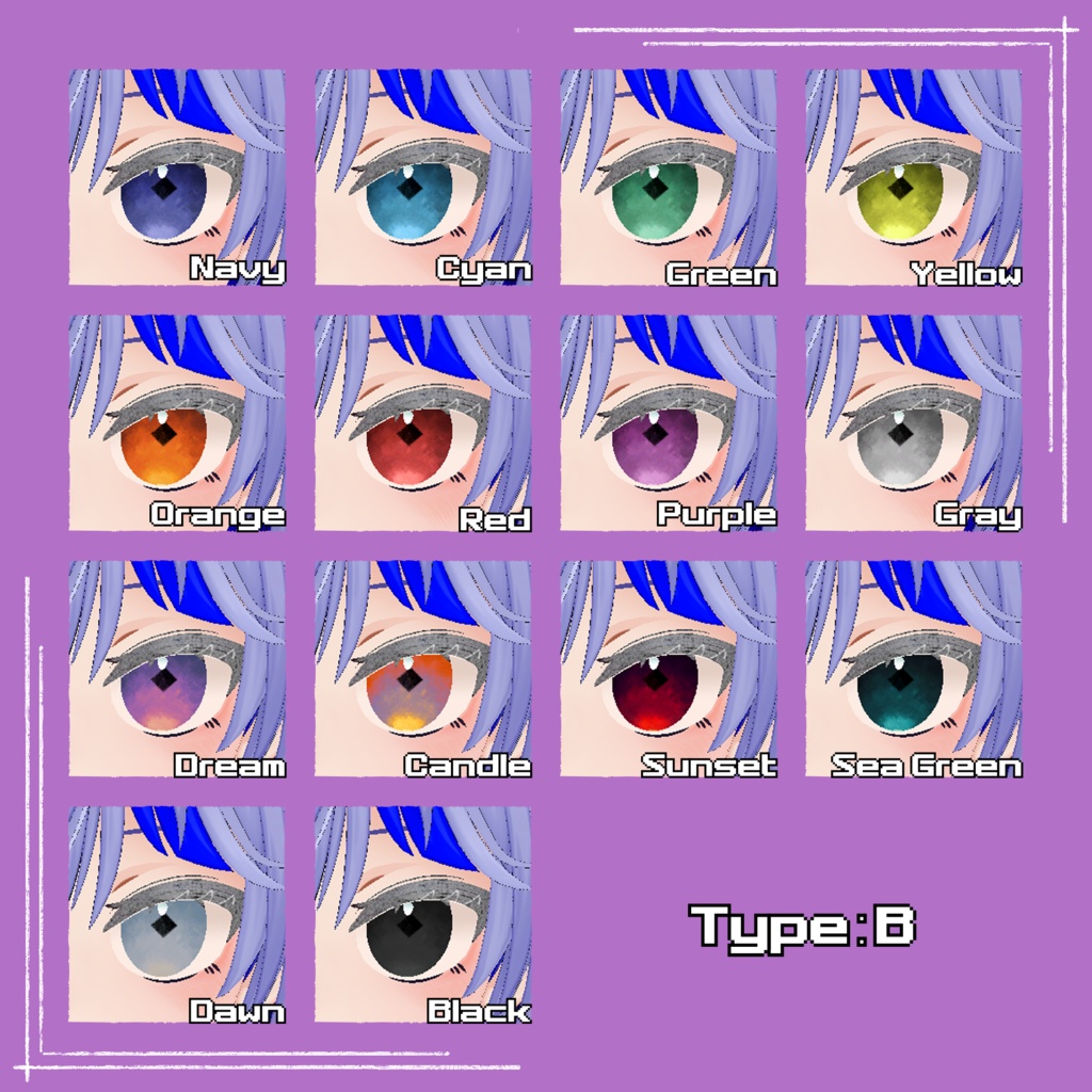 【-ハオラン-HAOLAN 対応】『よぞら』(Eye&Eyelash texture)