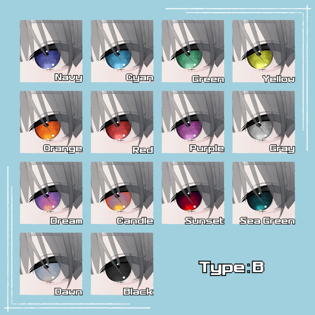 【ヴァーニー Varney 対応】『よぞら』(Eye texture)