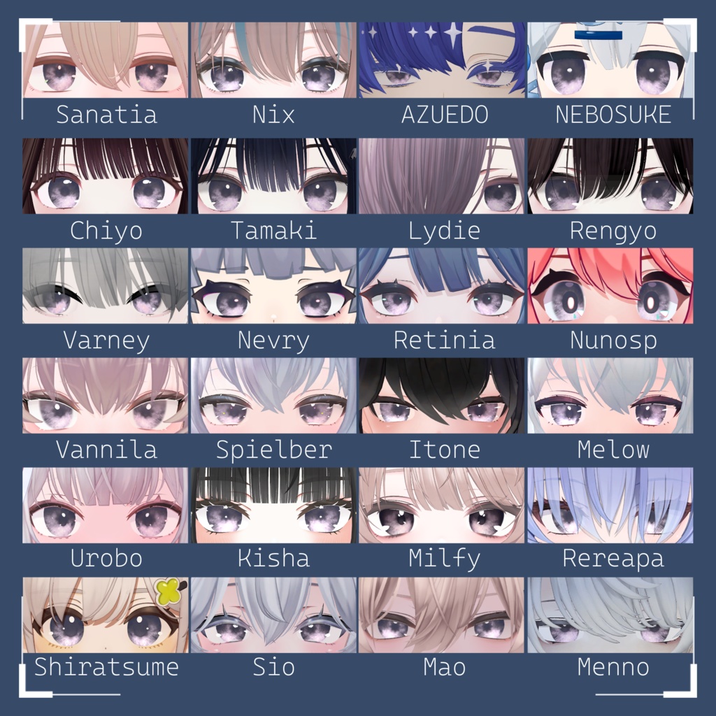 【64アバター対応】『くゆる』(Eye texture)