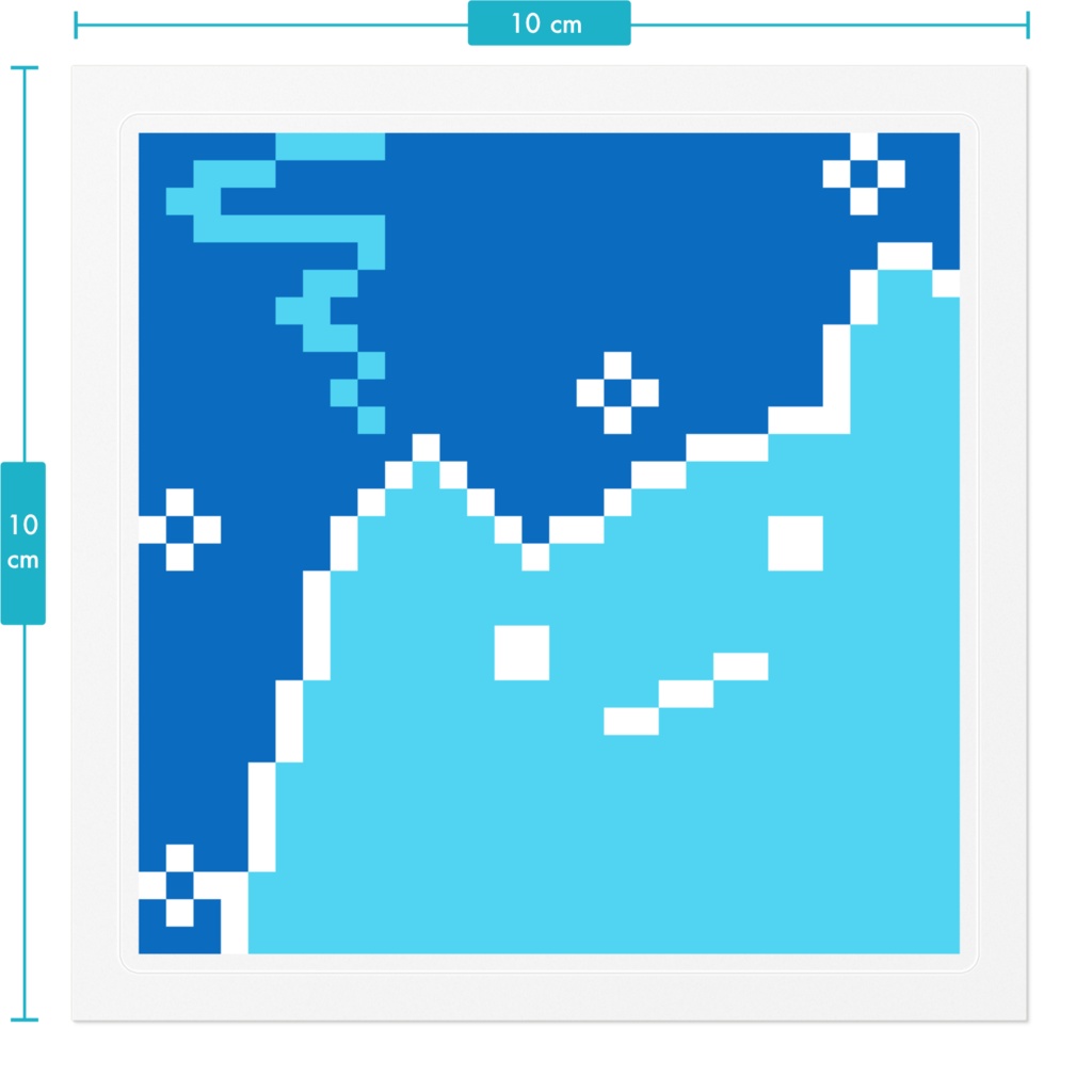 あおいいきものステッカー