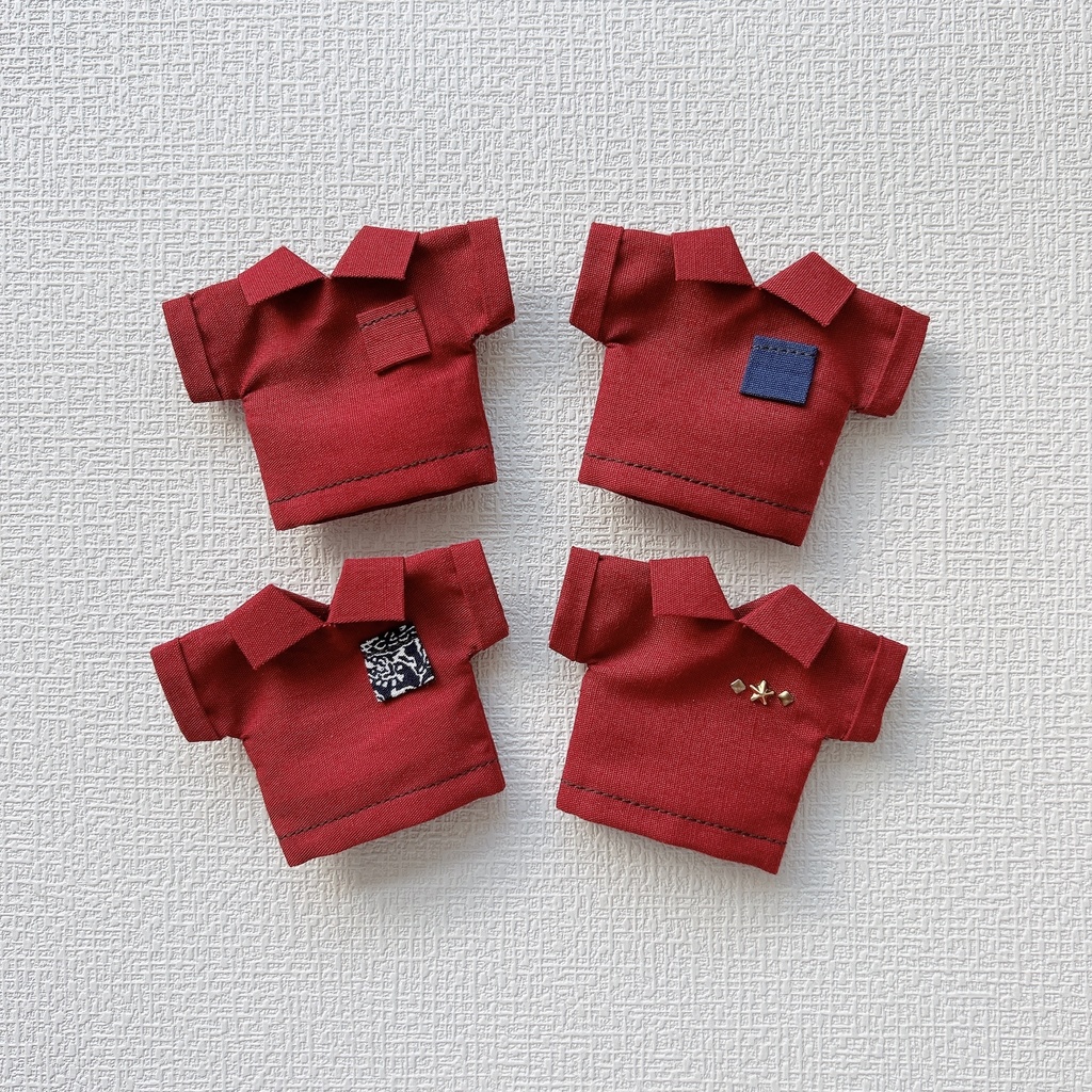 半袖シャツ*ボルドー