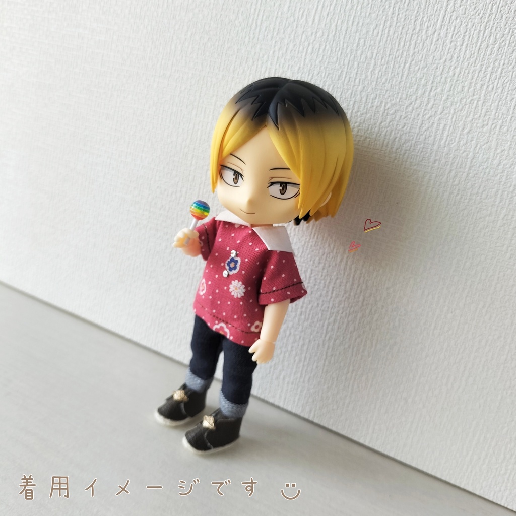 レトロ花柄シャツ