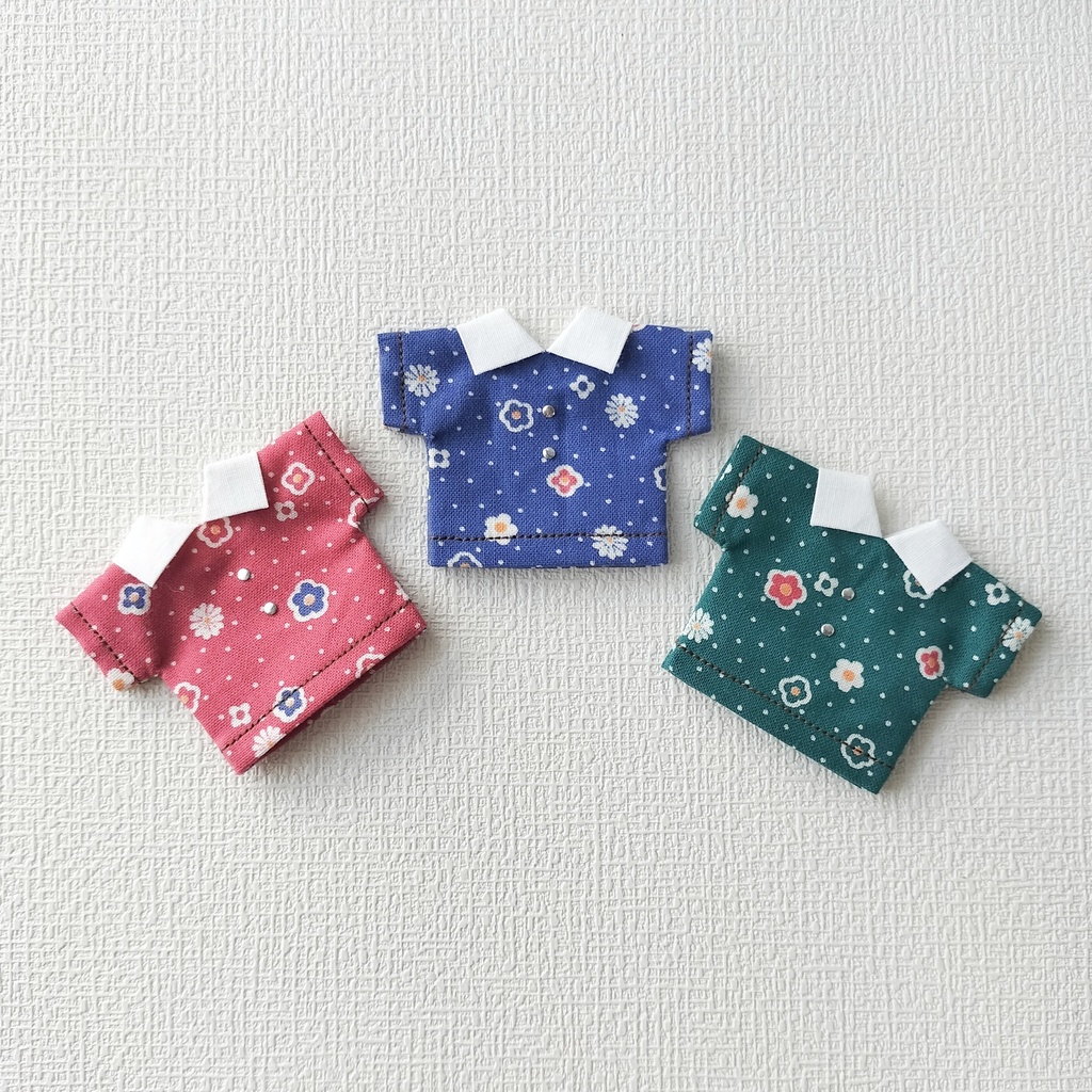 レトロ花柄シャツ