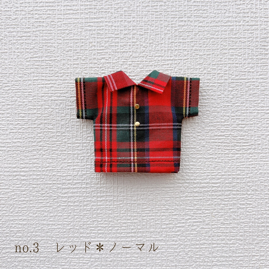 チェック柄シャツ*半袖