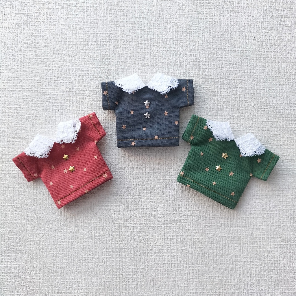 お星さまなシャツ＊レース襟