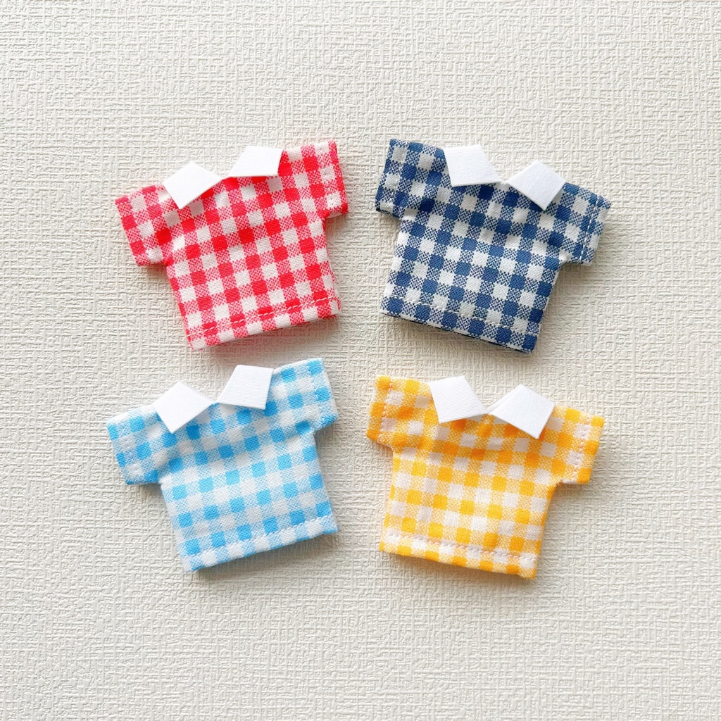 ポップなギンガムチェックシャツ