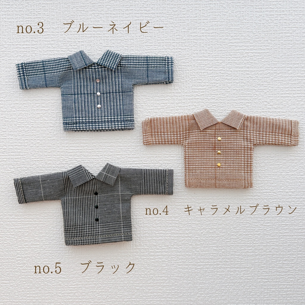 長袖チェックシャツ