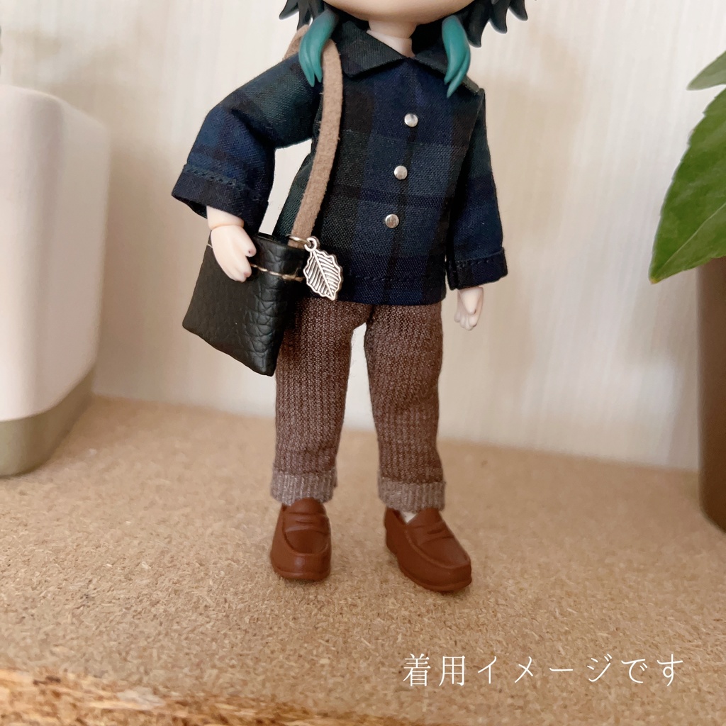 長袖チェックシャツ