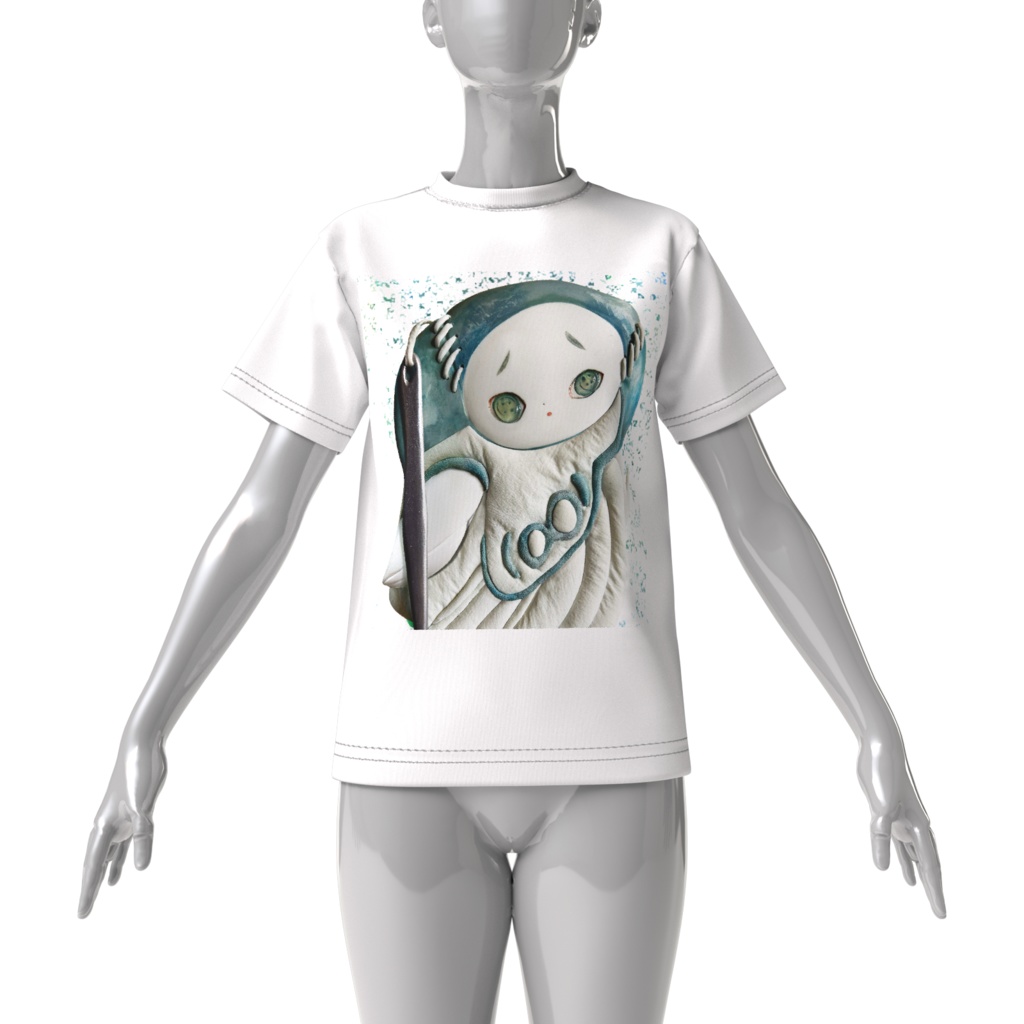 空ちゃん ビックシルエットTシャツ(白)