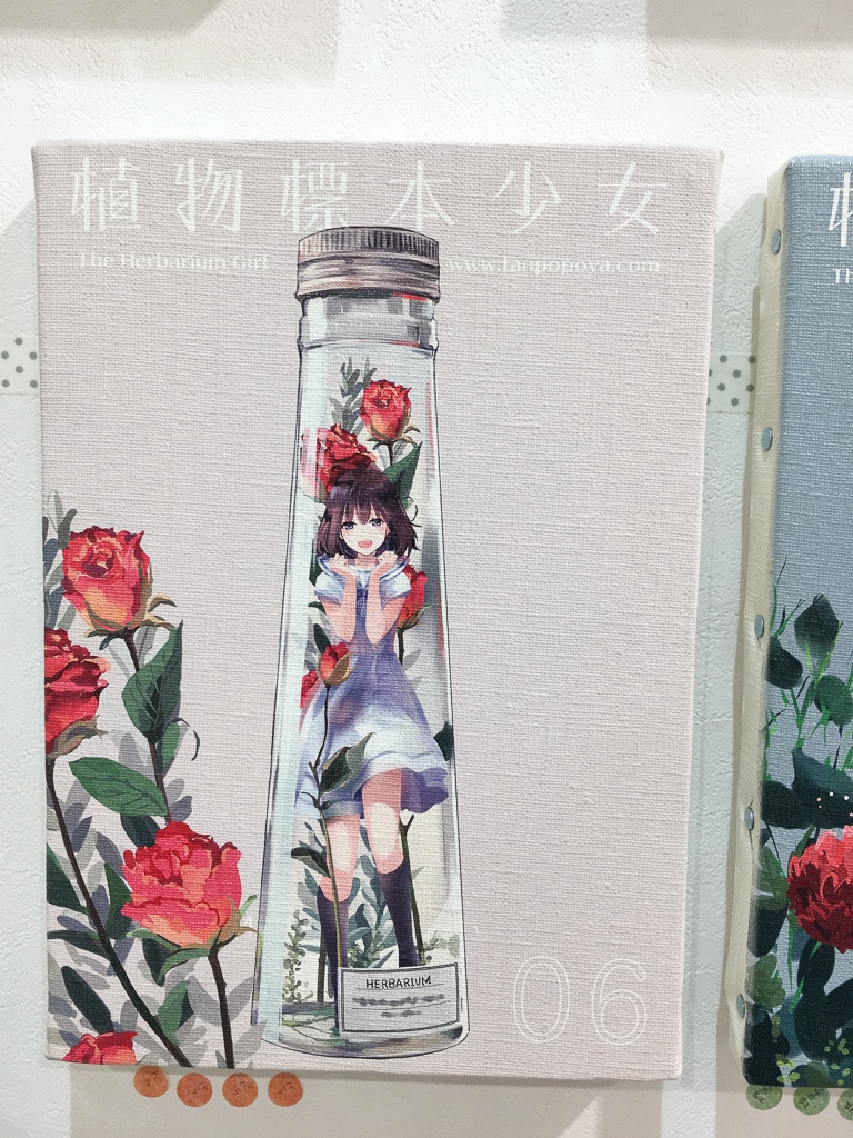 植物標本少女キャンバスアート(受注生産)