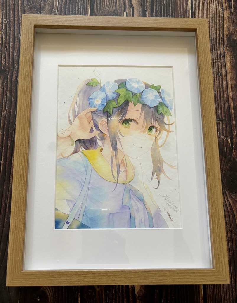 【複製画】アサガオの花かんむり