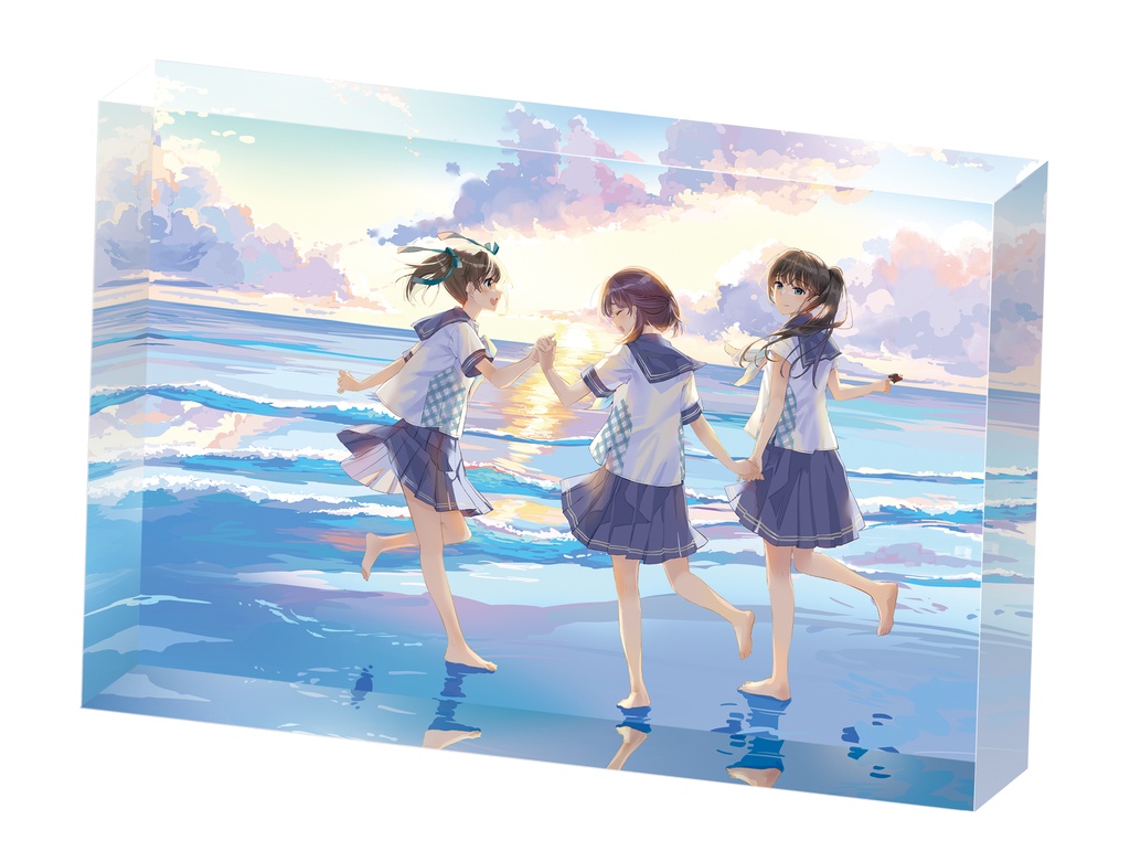 個展「君好き」アクリルブロック【海にて】