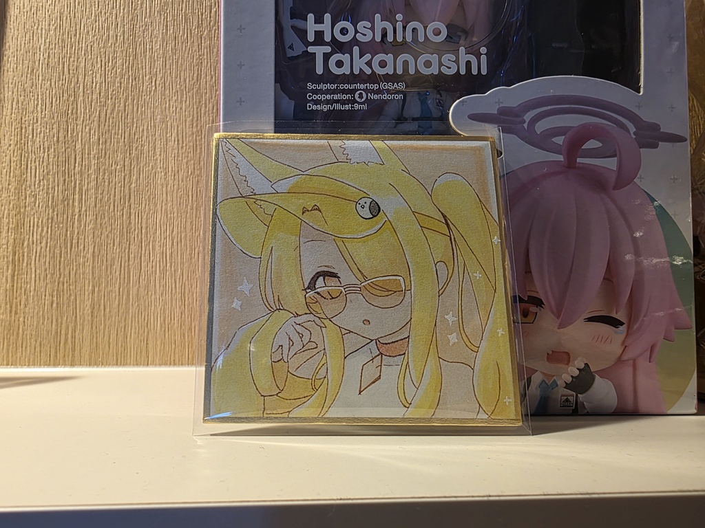 手描きイラスト ブルーアーカイブ 百合園セイア セイヤ 水着 ミニ原画 ミニ色紙