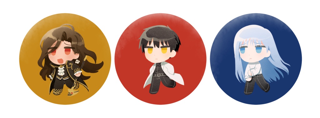 トップ3人缶バッジ