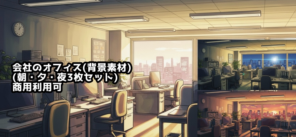 会社のオフィスのイラスト