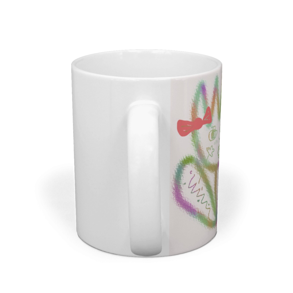 お花と犬マグカップ