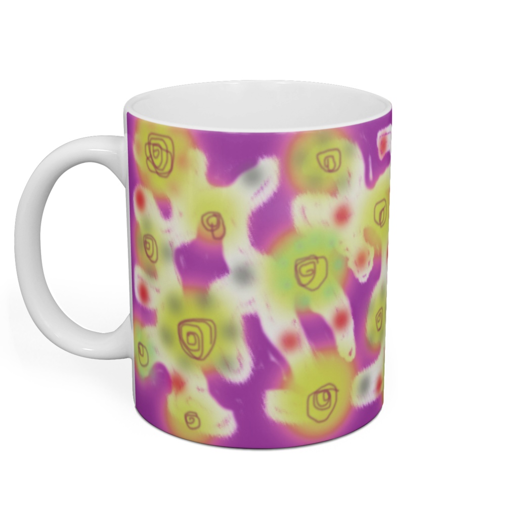 お花と街の灯りマグカップ