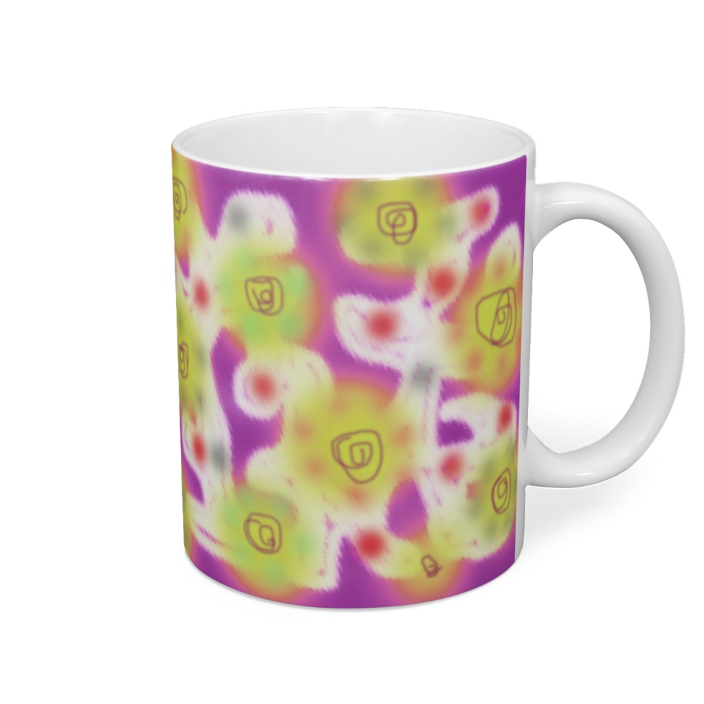 お花と街の灯りマグカップ