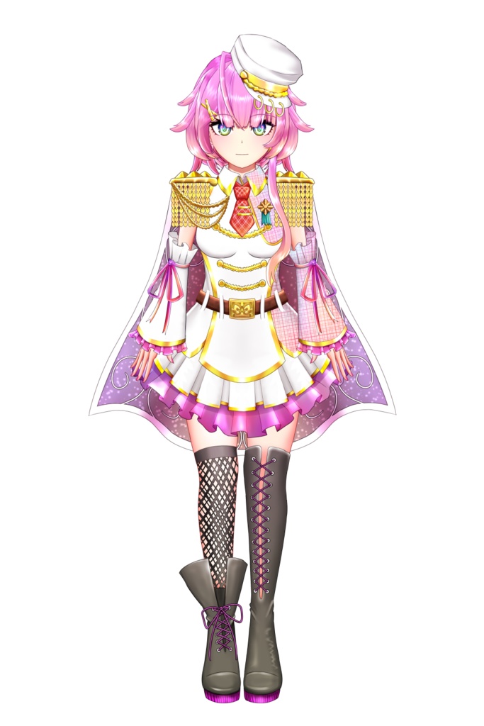 【汎用モデル】VTubeStudio対応ユメカワ軍服の女の子