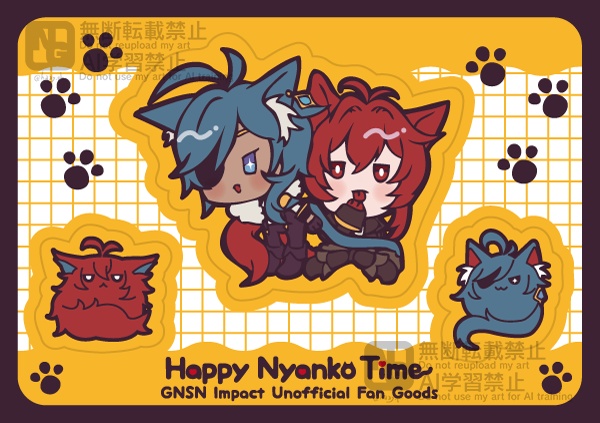 Happy Nyanko Time シール