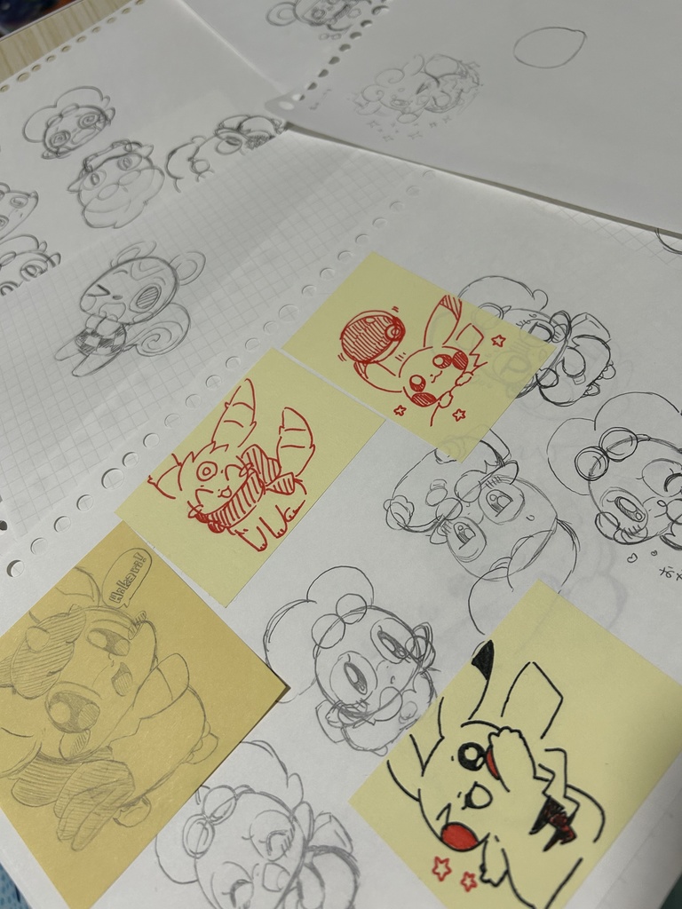 ここたま、ちょっとポケモン 落書きイラスト(過去絵)