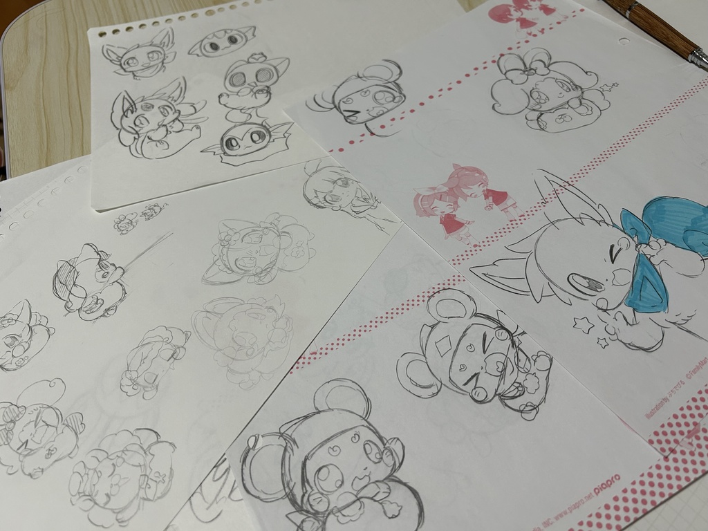 ここたま、ちょっとポケモンとうちのこ(過去絵)