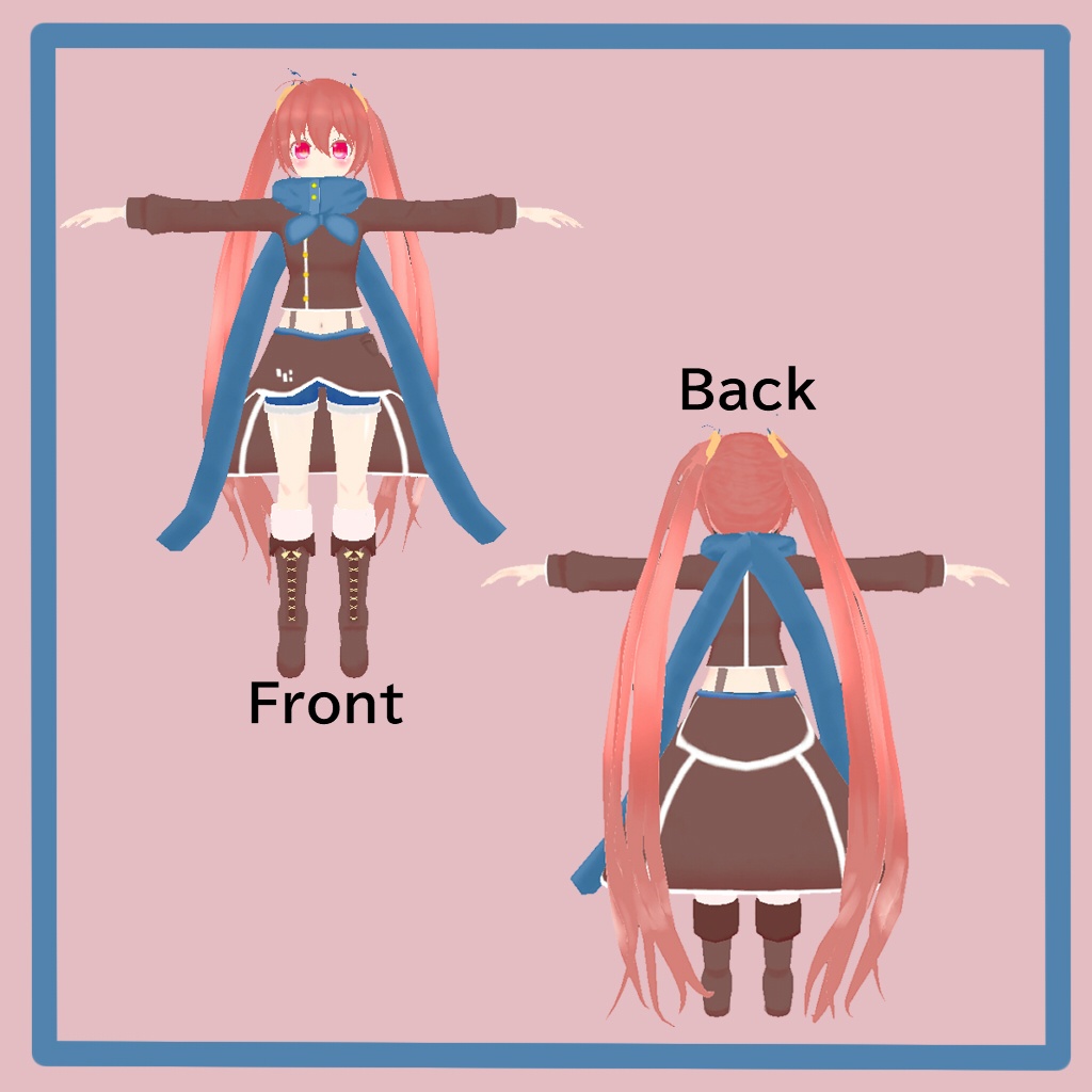 VRCオリジナル3Dモデル "リエル" 2.0