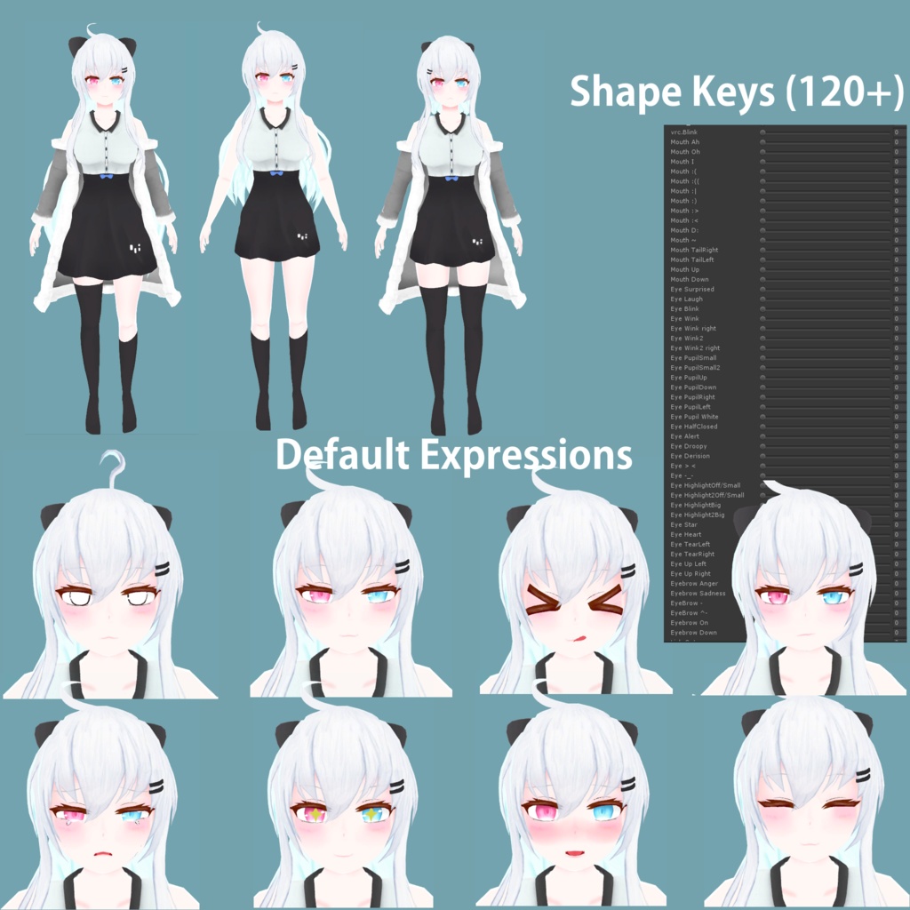 VRCオリジナル3Dモデル "ワユー" 2.0