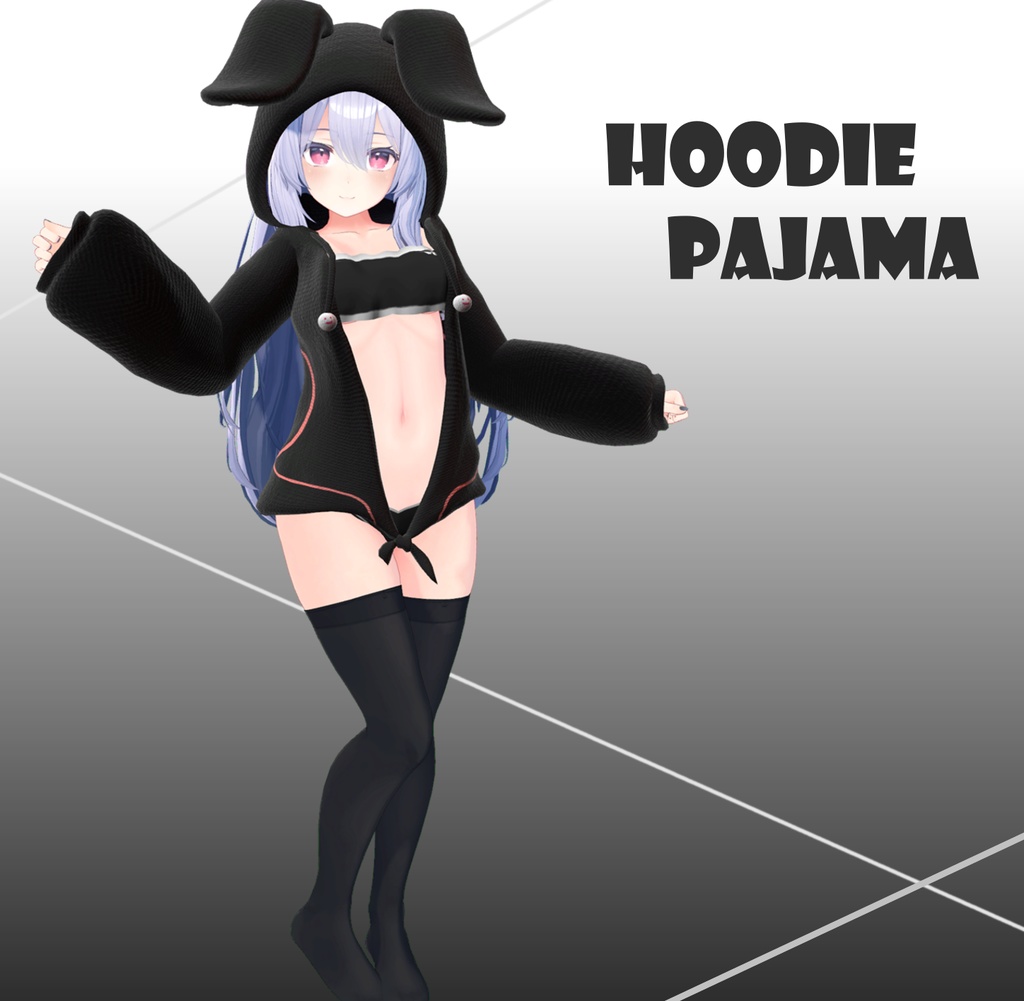 【桔梗(kikyo)】フードパジャマ(HoodiePajamas)1.2