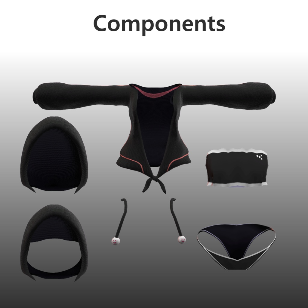 【桔梗(kikyo)】フードパジャマ(HoodiePajamas)1.2