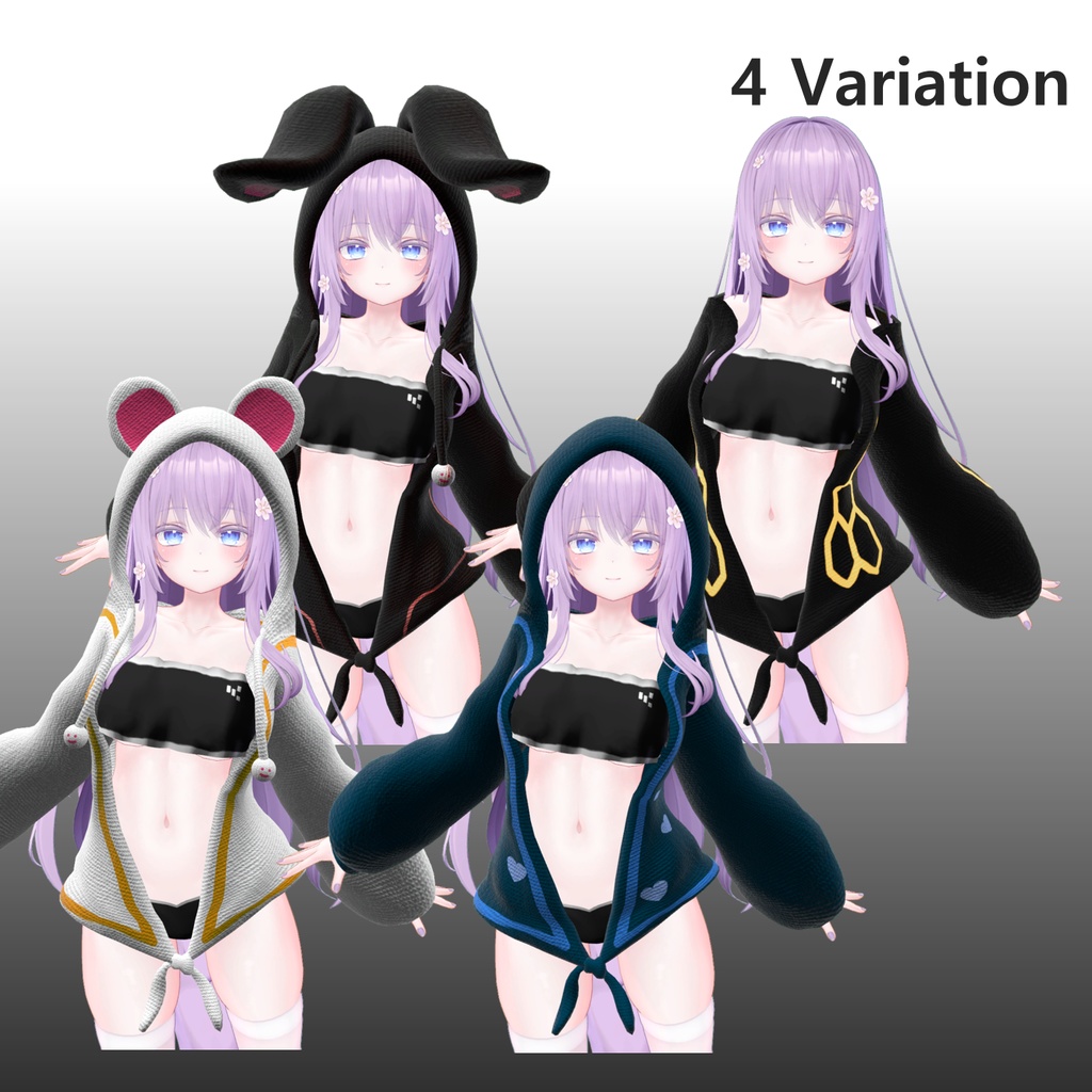 【萌(Moe)】フードパジャマ(HoodiePajamas)1.0