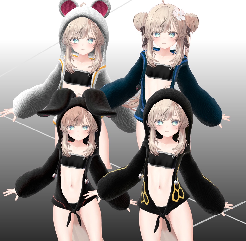 【マヌカ(Manuka)】フードパジャマ(HoodiePajamas)1.0