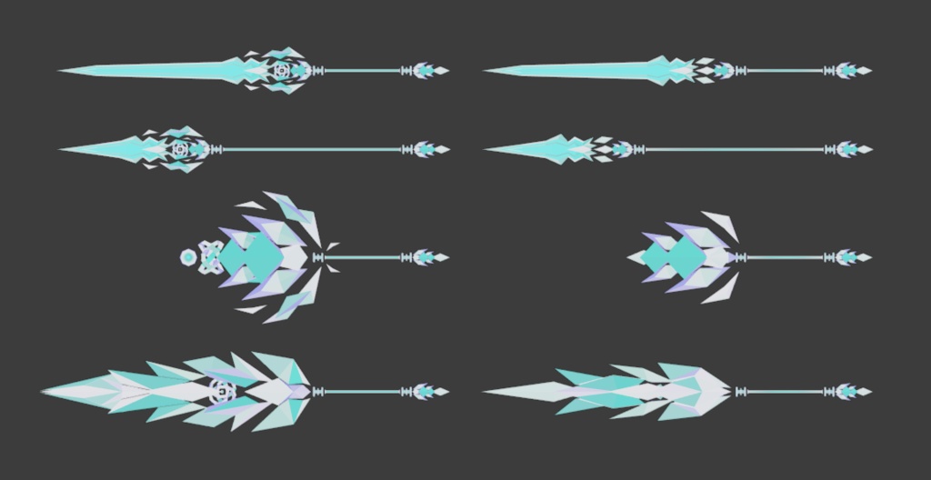 【オリジナル変形武器】EncelusGlacies&DustTailGlacies(グラキエス)(剣・メイス・槍)