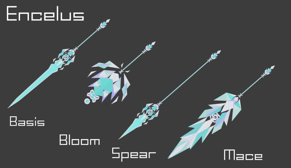 【オリジナル変形武器】EncelusGlacies&DustTailGlacies(グラキエス)(剣・メイス・槍)