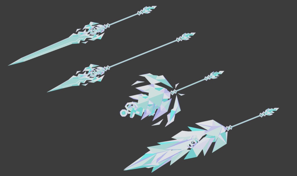 【オリジナル変形武器】EncelusGlacies&DustTailGlacies(グラキエス)(剣・メイス・槍)