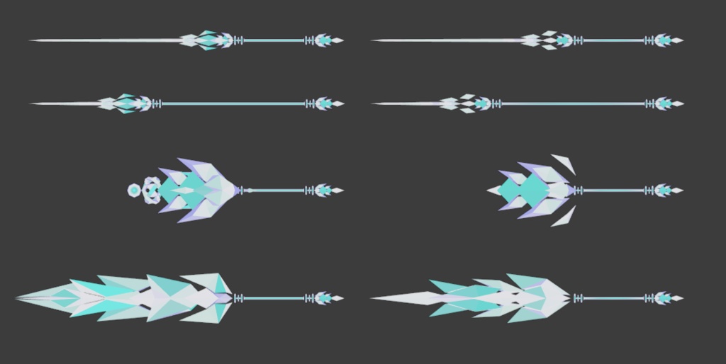 【オリジナル変形武器】EncelusGlacies&DustTailGlacies(グラキエス)(剣・メイス・槍)