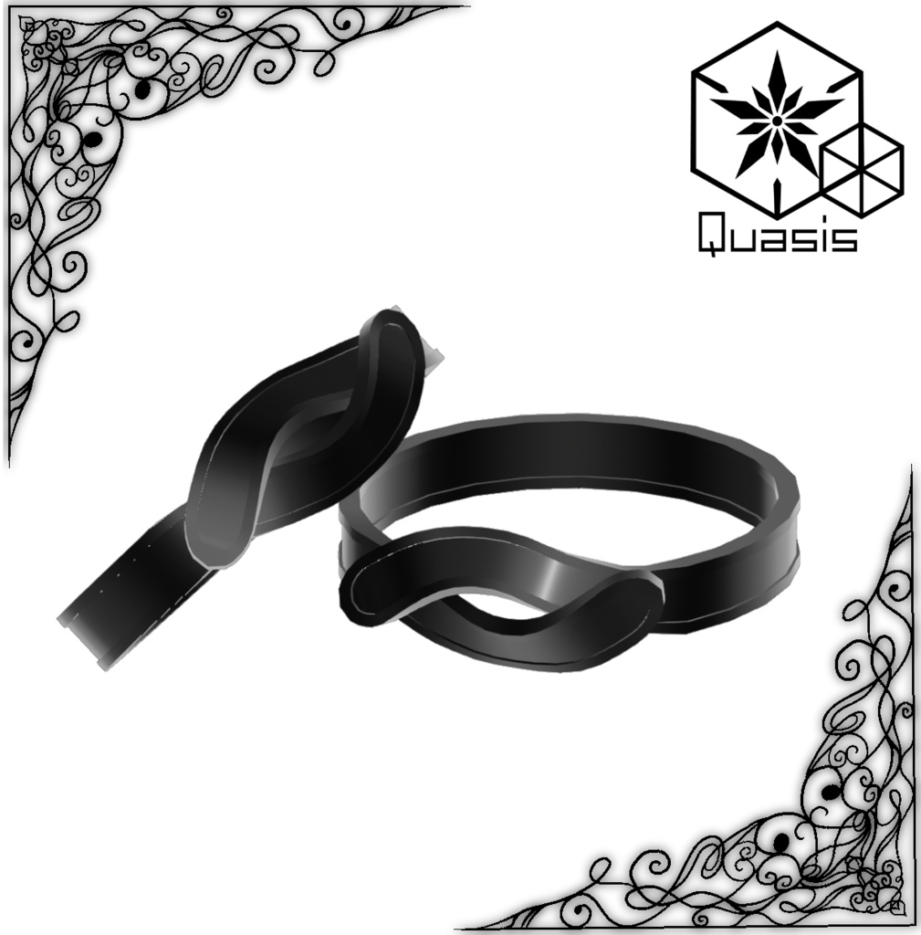 【無料DL3Dモデル】クアシス製の指輪 Quasi's ring (VRChat用3Dモデル)