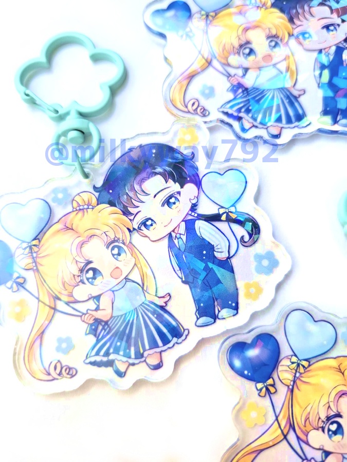 ふうせん星うさアクキー