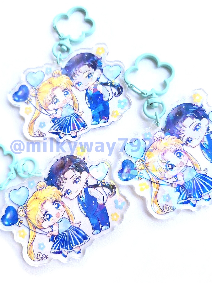 ふうせん星うさアクキー