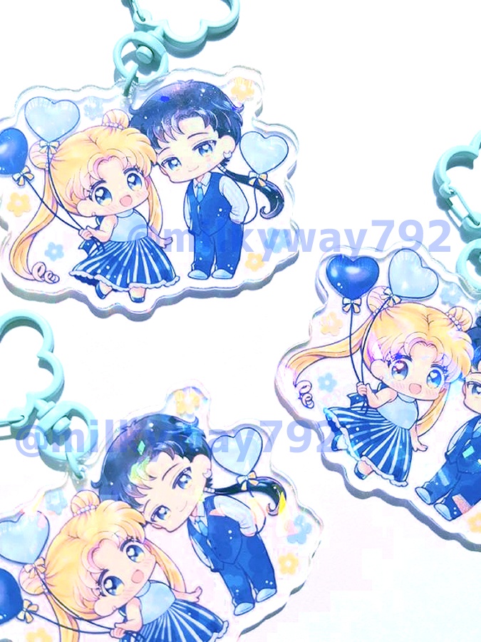 ふうせん星うさアクキー