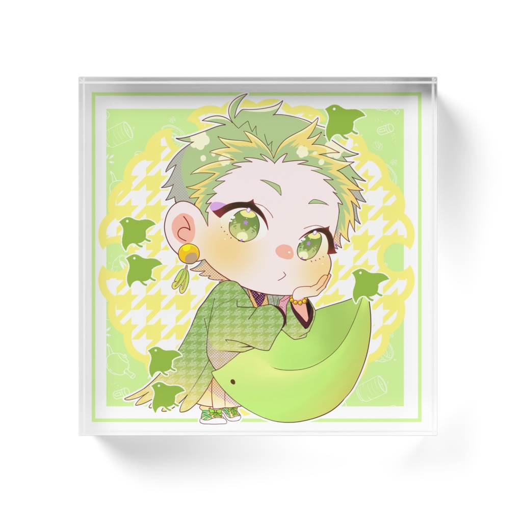 春告鳥アクリルブロック