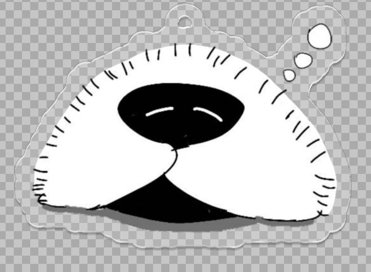 寝毛玉アクリルキーホルダー