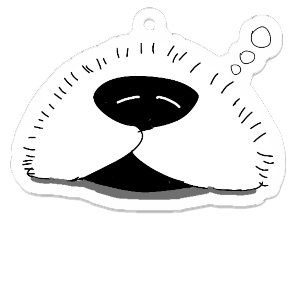 寝毛玉アクリルキーホルダー